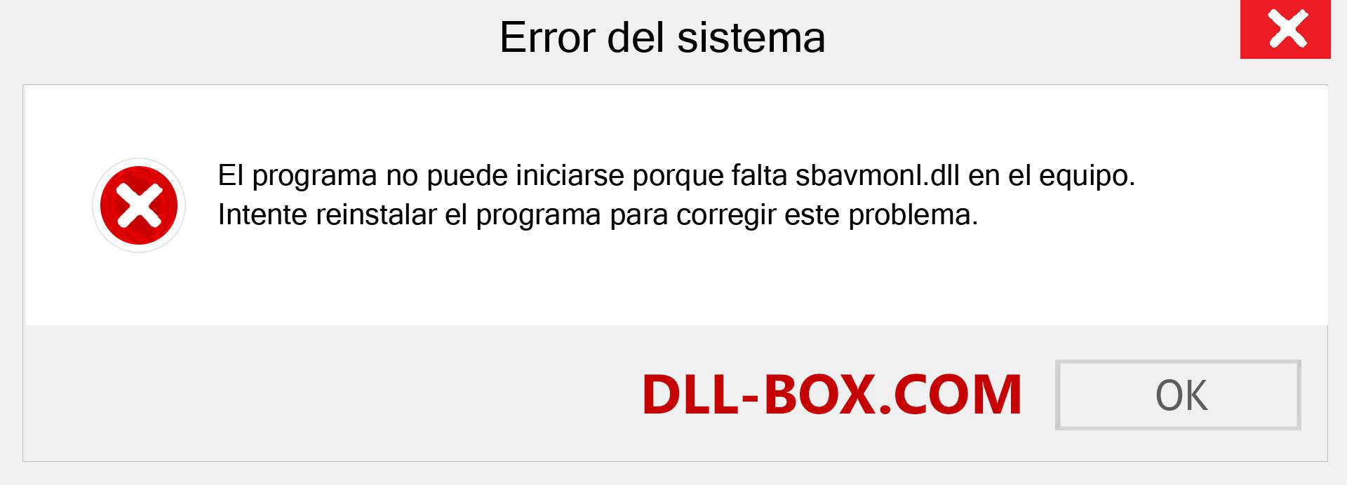 ¿Falta el archivo sbavmonl.dll ?. Descargar para Windows 7, 8, 10 - Corregir sbavmonl dll Missing Error en Windows, fotos, imágenes