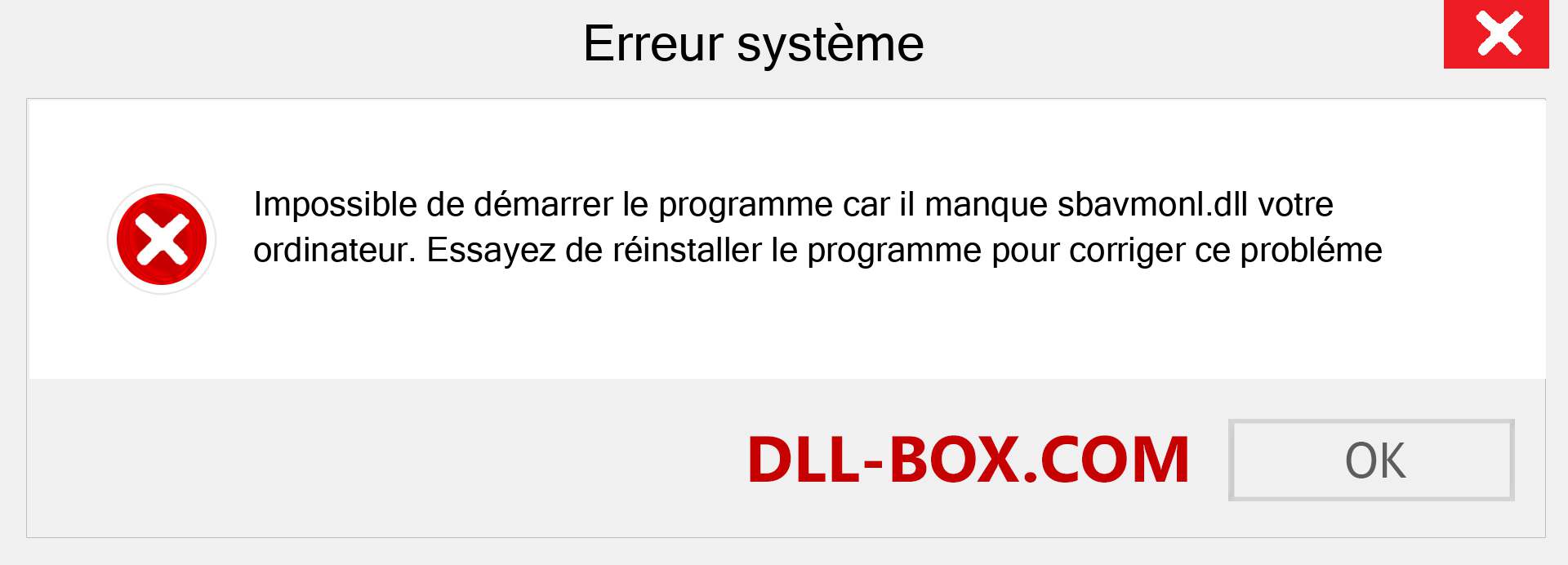 Le fichier sbavmonl.dll est manquant ?. Télécharger pour Windows 7, 8, 10 - Correction de l'erreur manquante sbavmonl dll sur Windows, photos, images